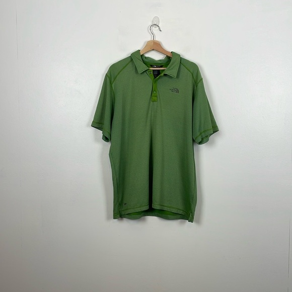 The North Face Flash Dry Polo Short Sleeve Pullover Mens XL 1/4 Button Shirt - Picture 1 of 8